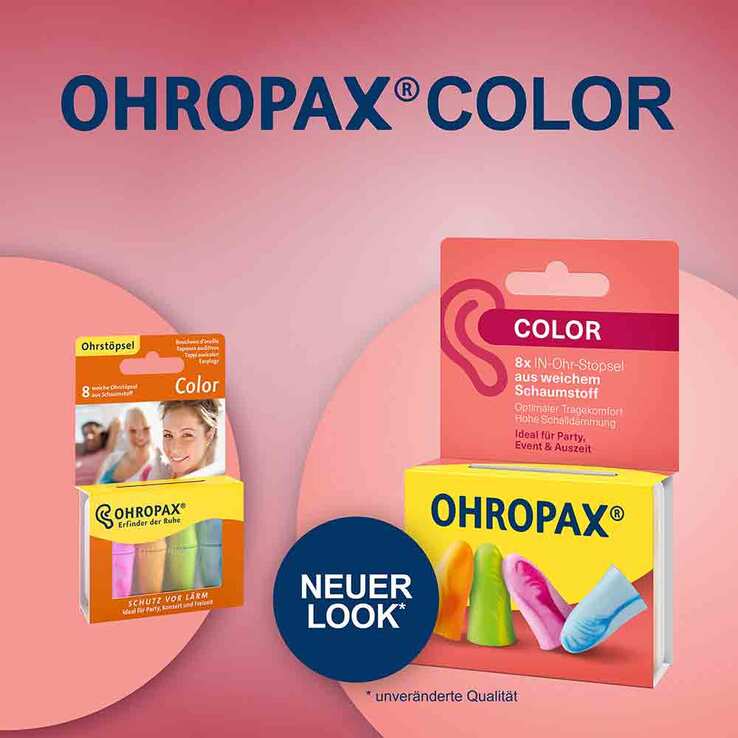 Ohropax color Schaumstoff In-Ohr Stöpsel, 8 St