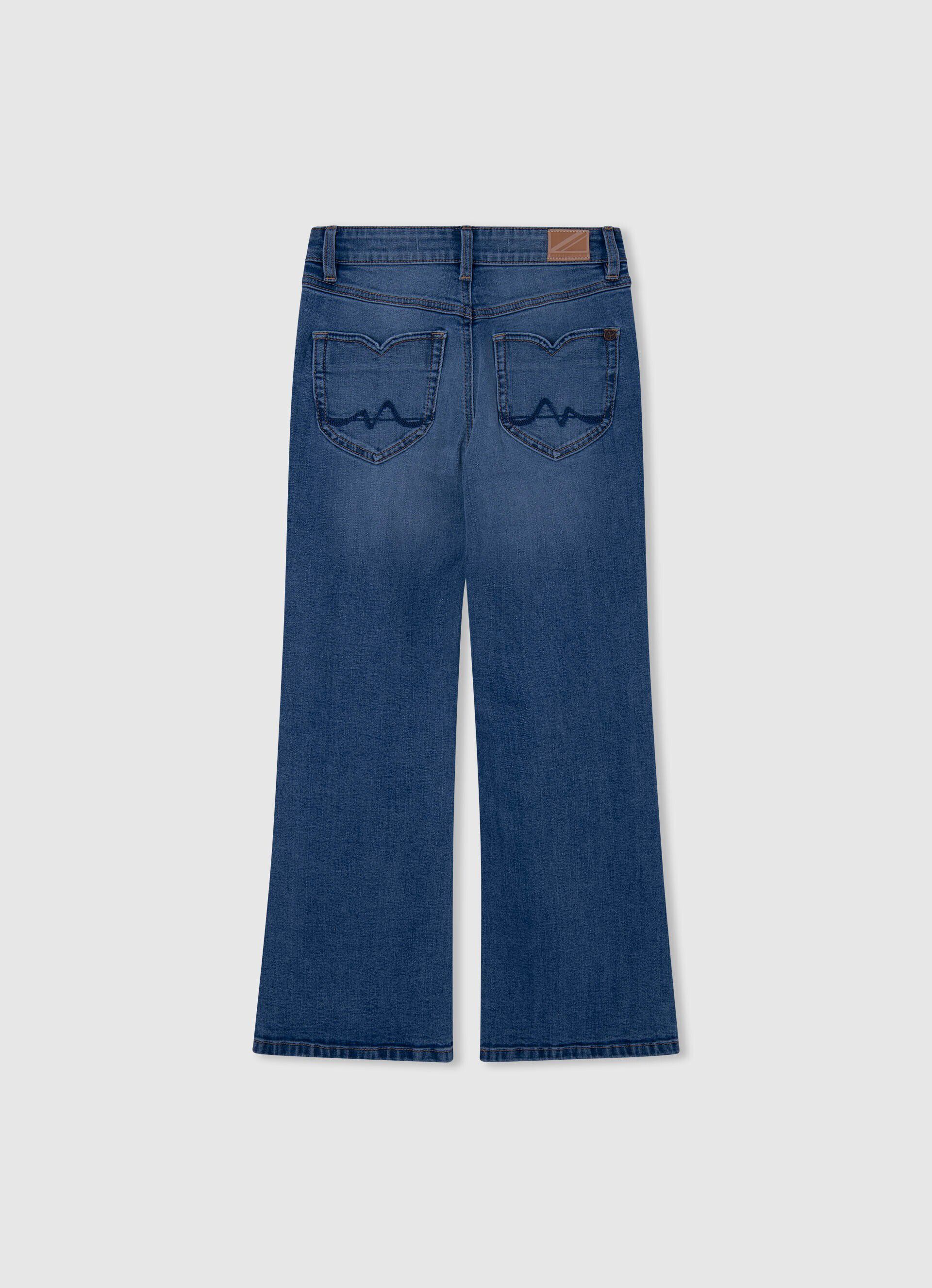 Calça jeans JEAN WILLA JR FIT Flare de cintura alta - jeans