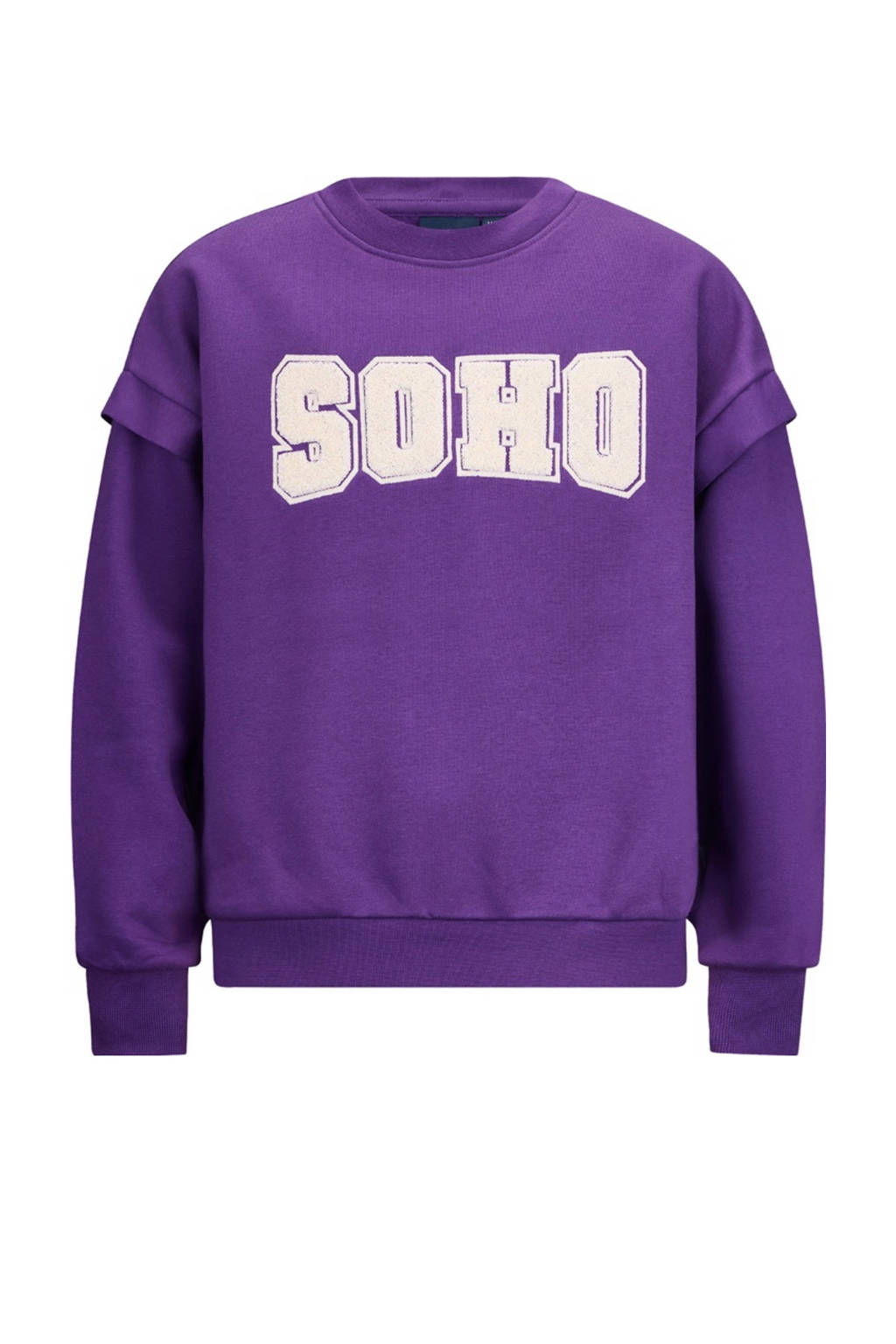 Retour Jeans sweater Abadou met tekst paars
