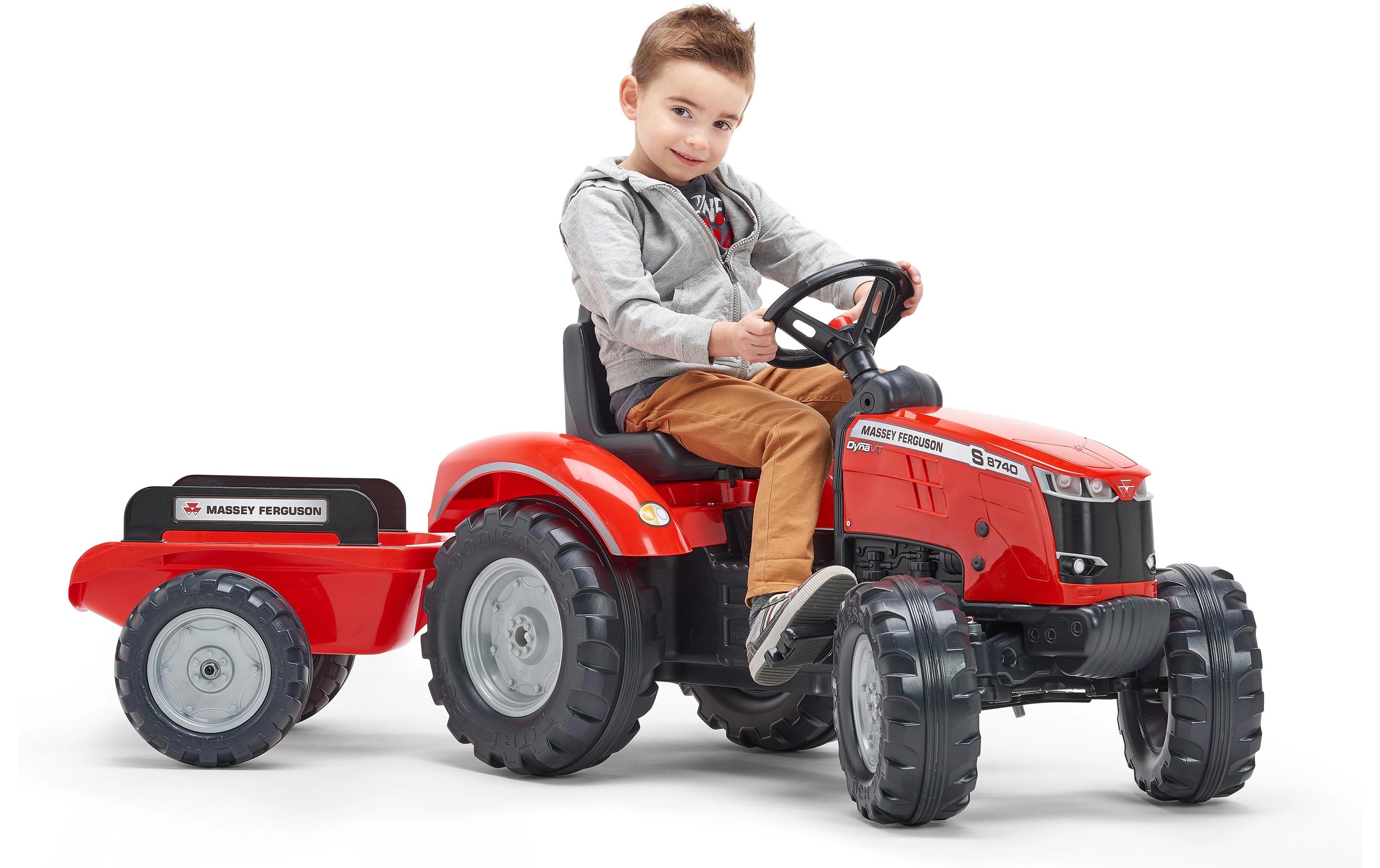 Massey Ferguson Traktor + Anh. L<br>Pedaltraktor mit Anhänger