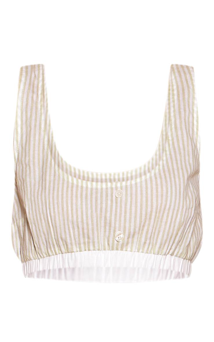 Vert Sauge Brassière De Pyjama À Rayures