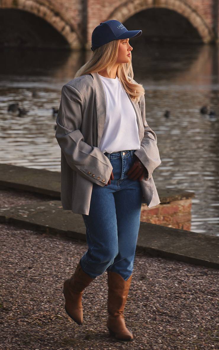 Blanc T-shirt En Coton À Manches Longues Oversize