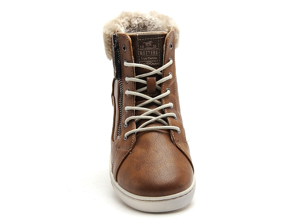 Mustang boots bottine plates femme 1349504 marron