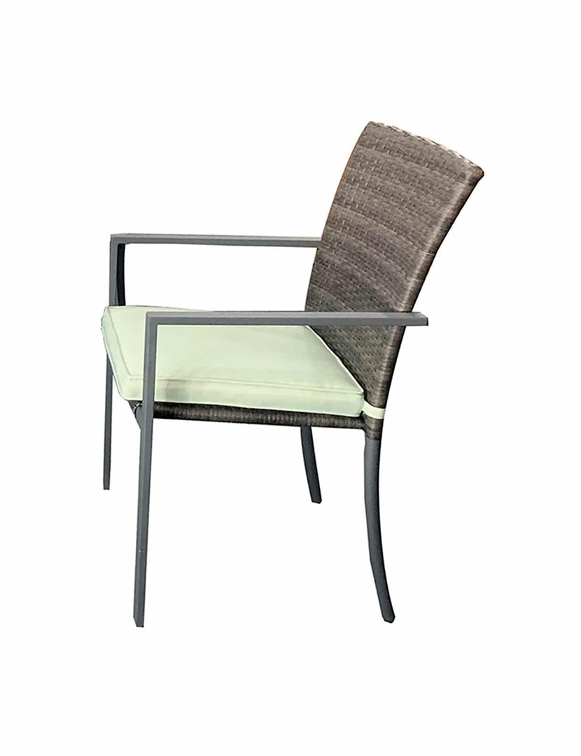 Varenna Stackable Garden Chair with Grey Cushion