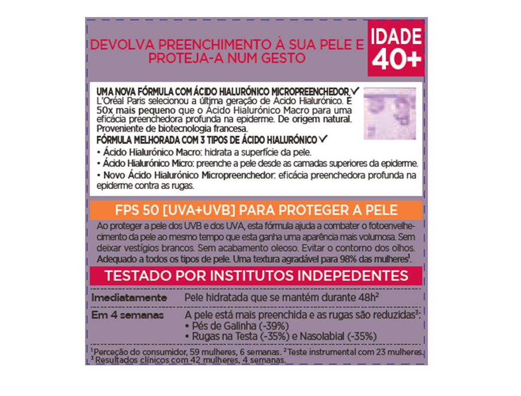 CREME REVITALIFT ROSTO DIA FILLER FPS50 50ML