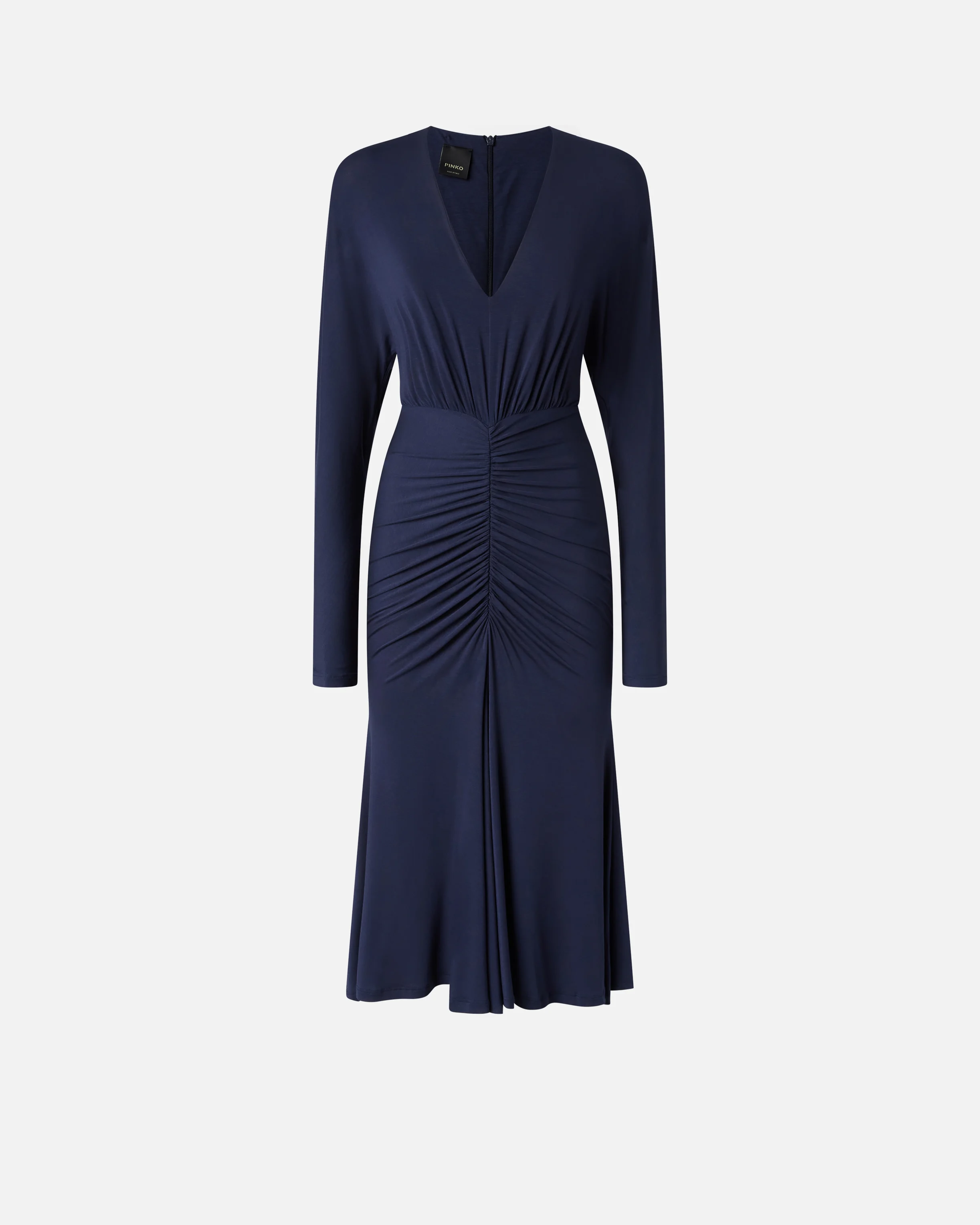 Midi dress in modal with v-neck | Bleu