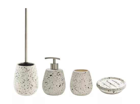 Set de salle de bain 4 pièces en céramique blanc