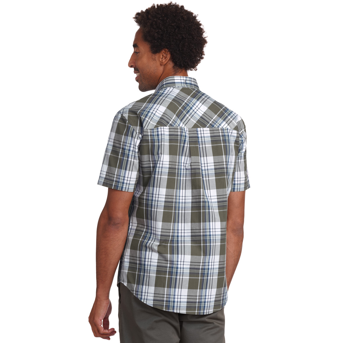 Herren Hemd mit Karo-Muster oliv