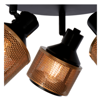 Lucide RAFA plafondspot Ø 35 cm Zwart