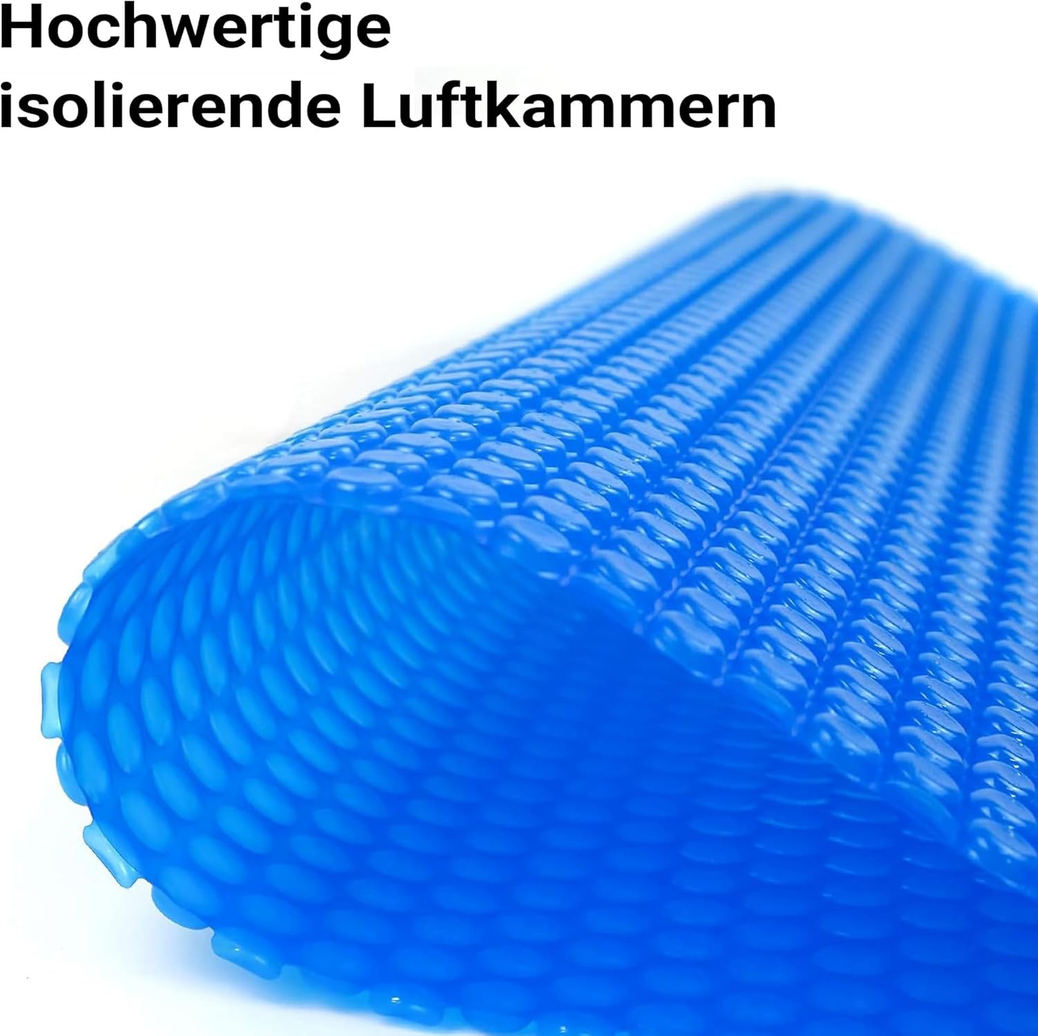 Wiltec Pool Solarfolie 5 x 8 m, blau, Poolheizung aus 400 µ starkem PE Film, Poolabdeckung Poolplane Solarplane rechteckig
