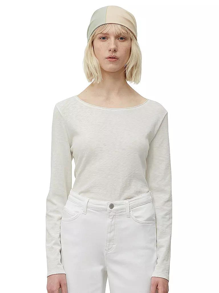 MARC O' POLO DENIM Langarmshirt  weiss