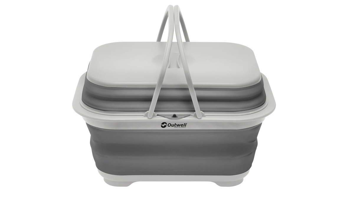 Collaps Waschbecken mit Griff und Deckel Grey Mist