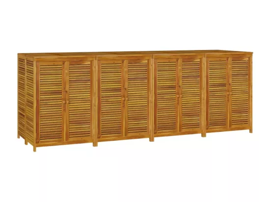 Boîte de rangement de jardin 280x87x104 cm bois massif d'acacia