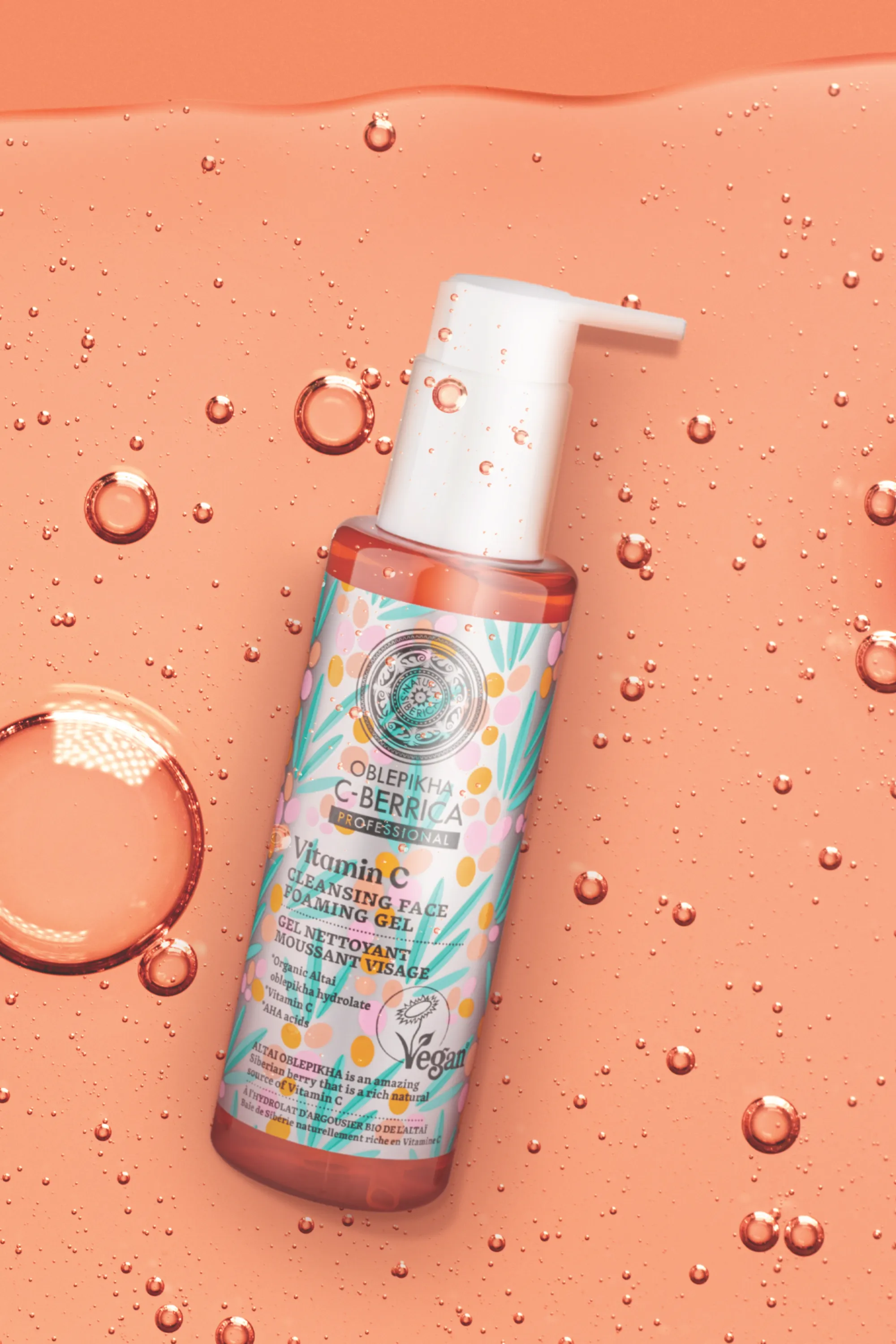Natura Siberica Gel nettoyant moussant visage à l’argousier-145 ml