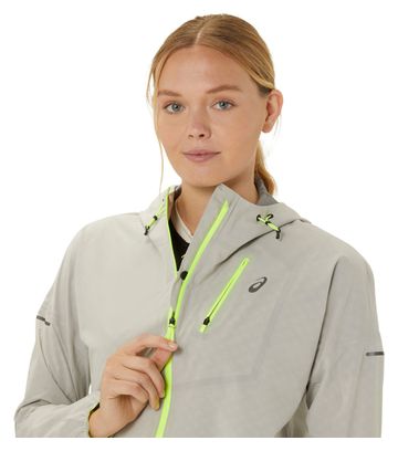 Veste imperméable Asics Fujitrail Waterproof Gris Femme
