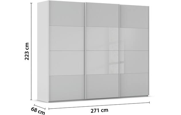 Kledingkast Finca Combi Glans-mat Glas