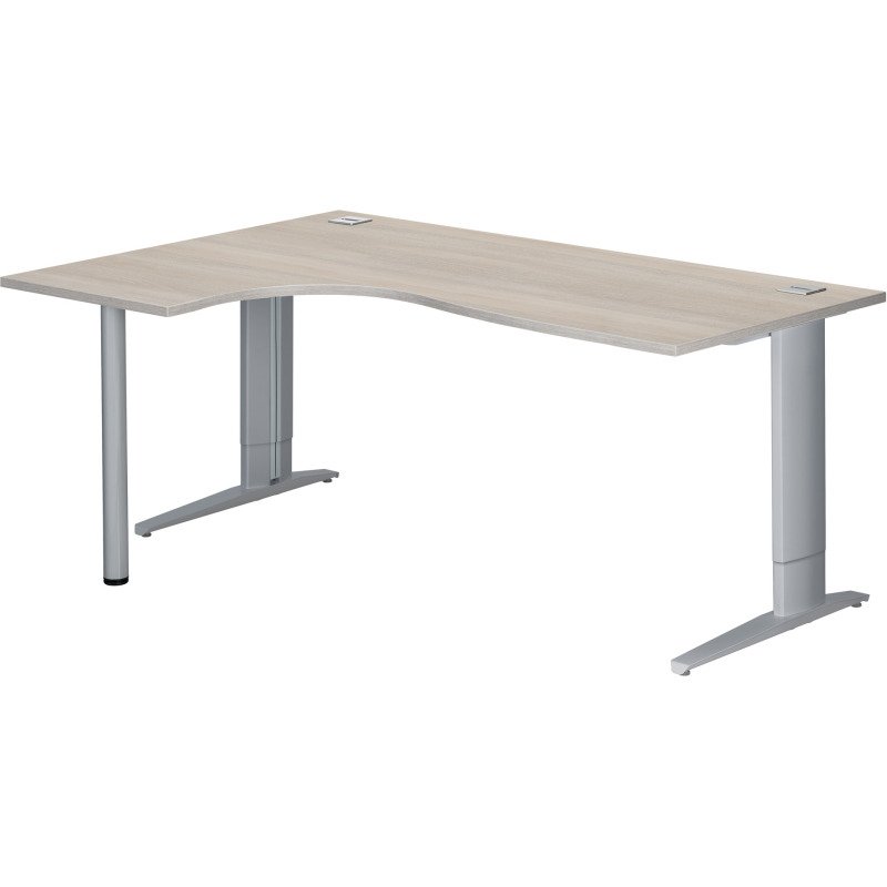 Bureau compact Excellens Métal Plus piètement L fixe ou réglable au montage