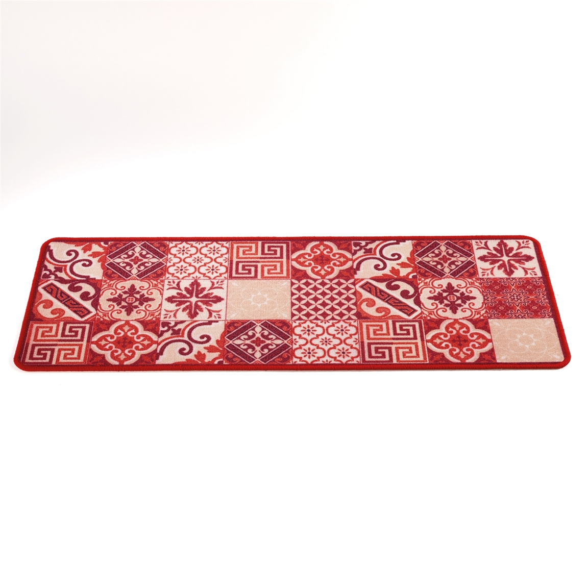 Tapis carreaux de ciment rouge 45 x 120 cm