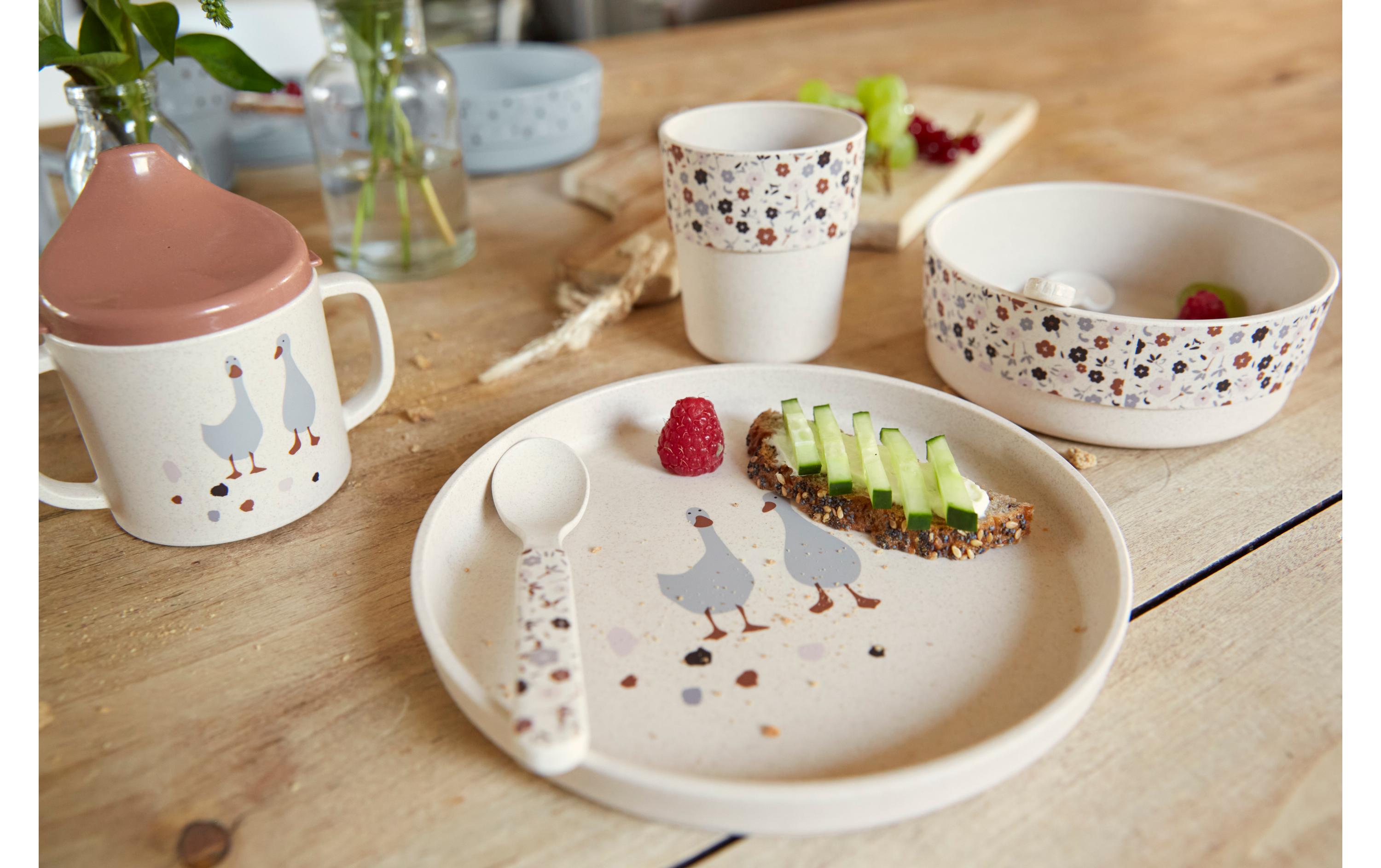 Kindergeschirrset Tiny Farmer Sheep/Goose Nature4-teiliges Set