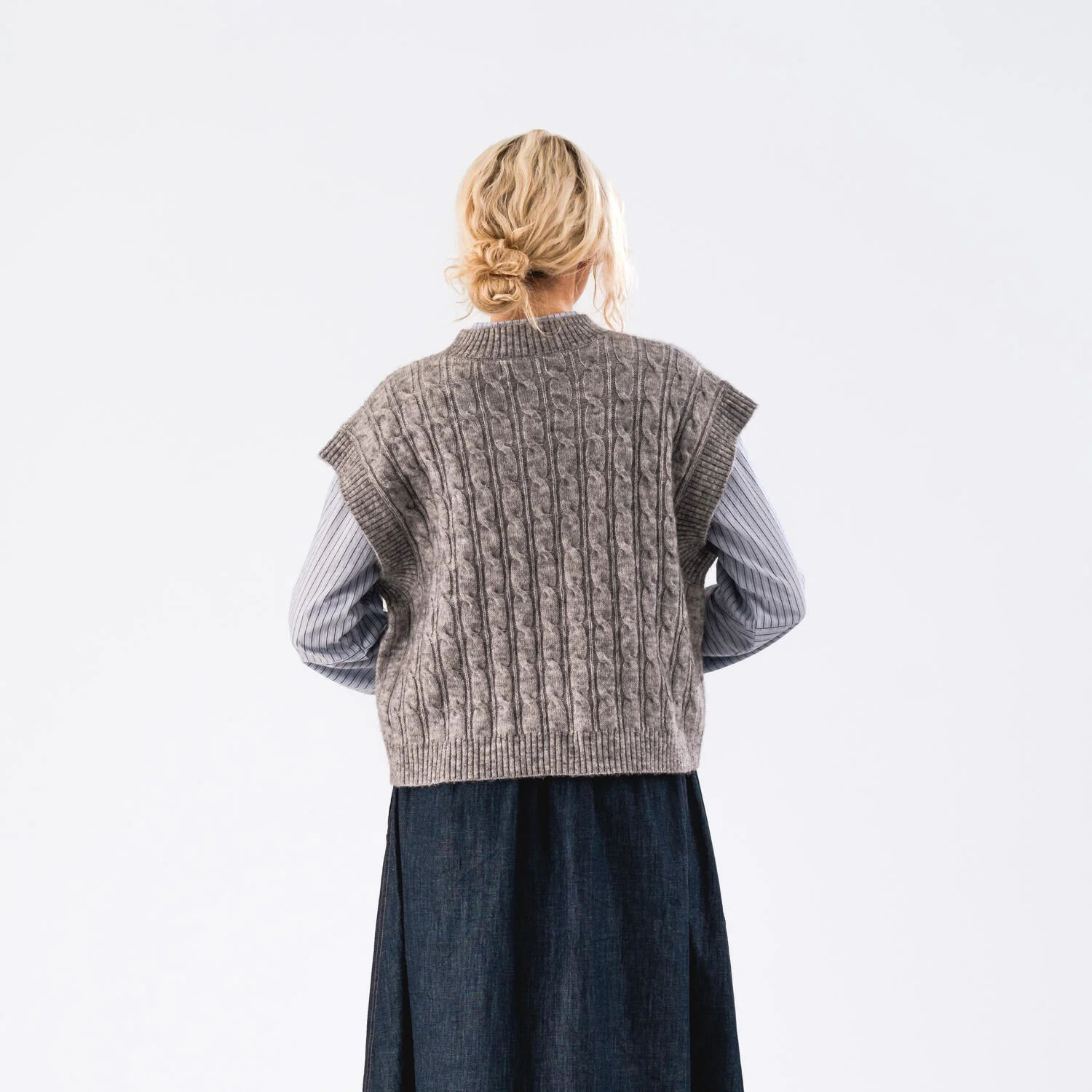 Lollys Laundry  Finn vest - Light Grey Mel