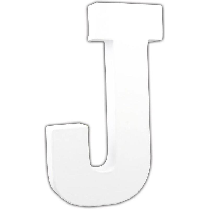 Lettre J 20,5cm - Blanc
