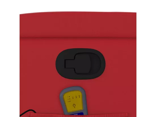 Fauteuil de massage inclinable rouge similicuir