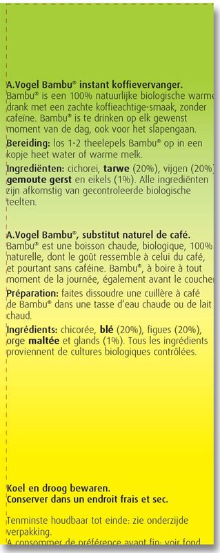 A.Vogel - Bambu - Biologische Koffievervanger - 100% Natuurlijke Koffievervanger