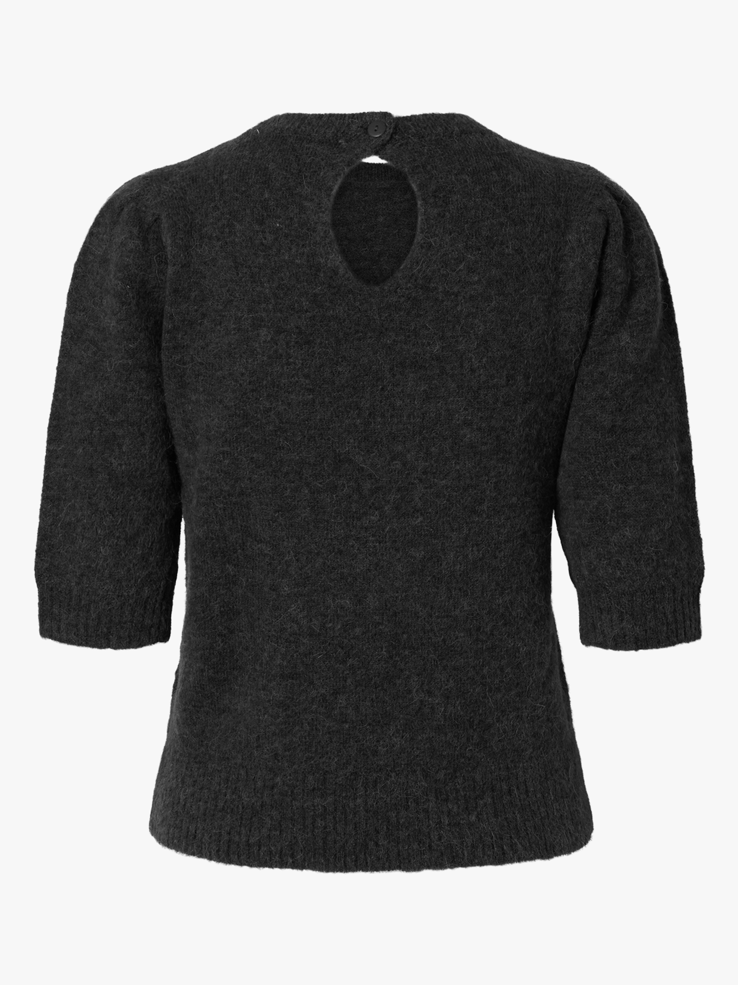 Lulu Short Sleeve Open Back Knit O-neck
