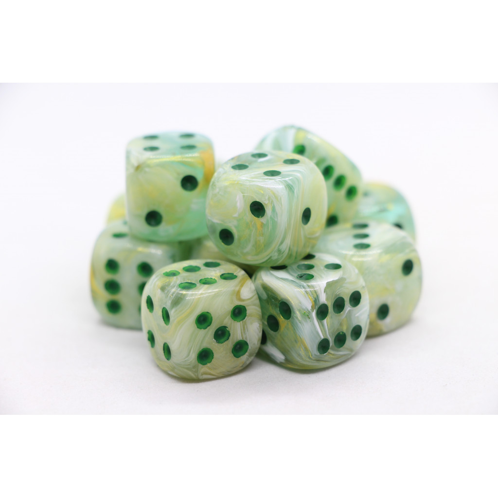 Set de 12 Dés 6 Faces Chessex : Marble