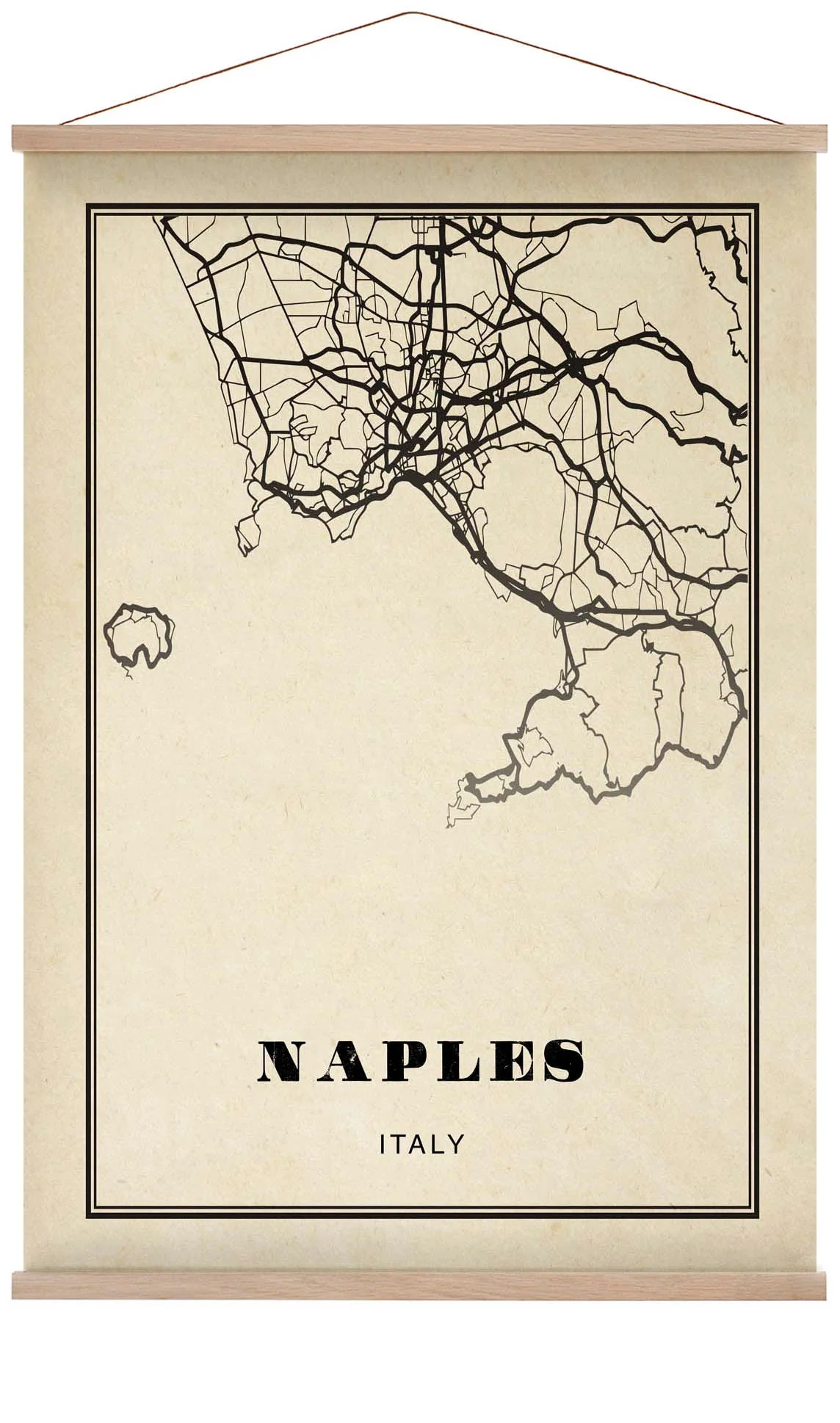 Neapel Stadt Sepia