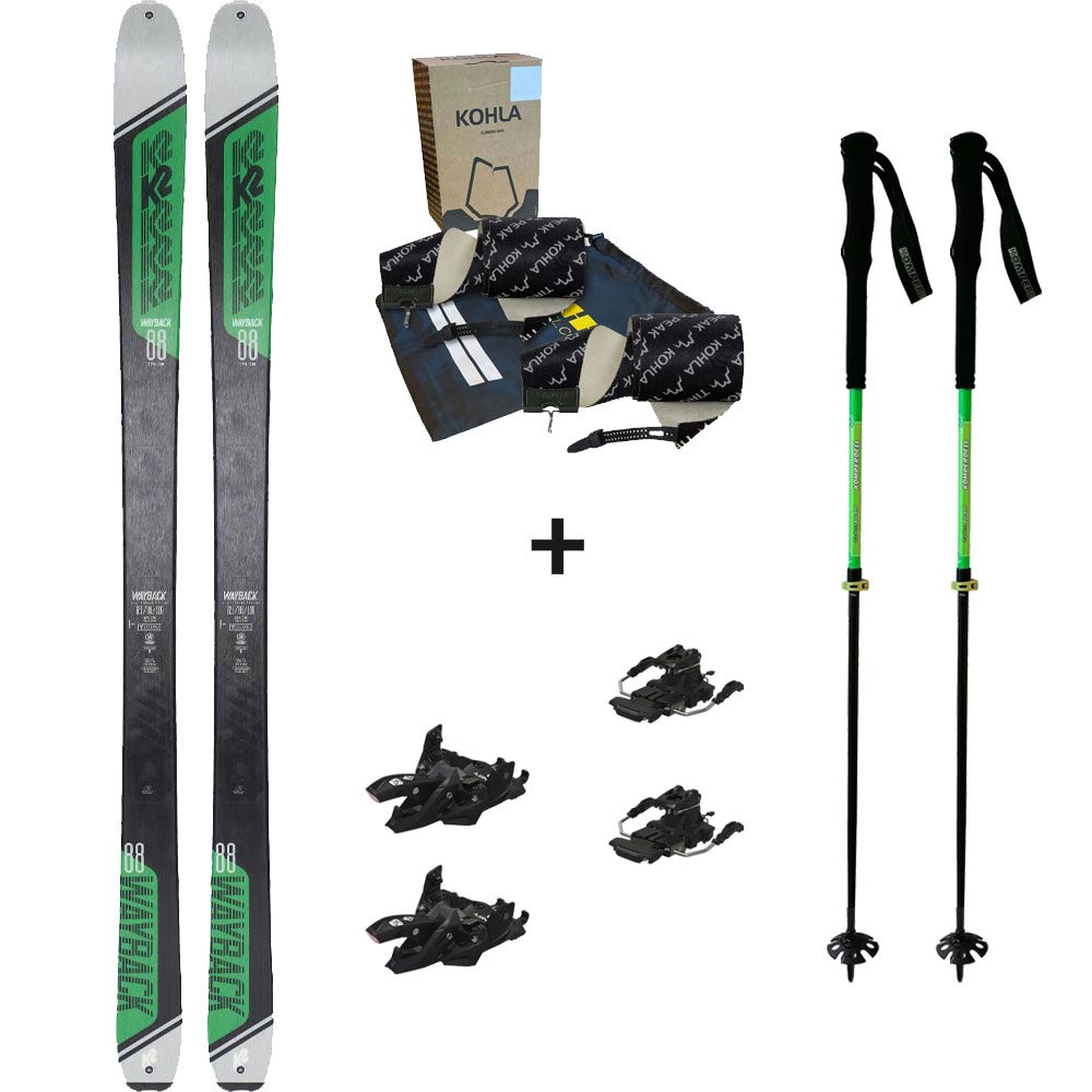K2 Wayback 88 22/23 Tourenski Komplettset mit Bindung & Fell & Stöcken