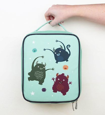A Little Lovely Company Kühltasche - Türkis m. Muster