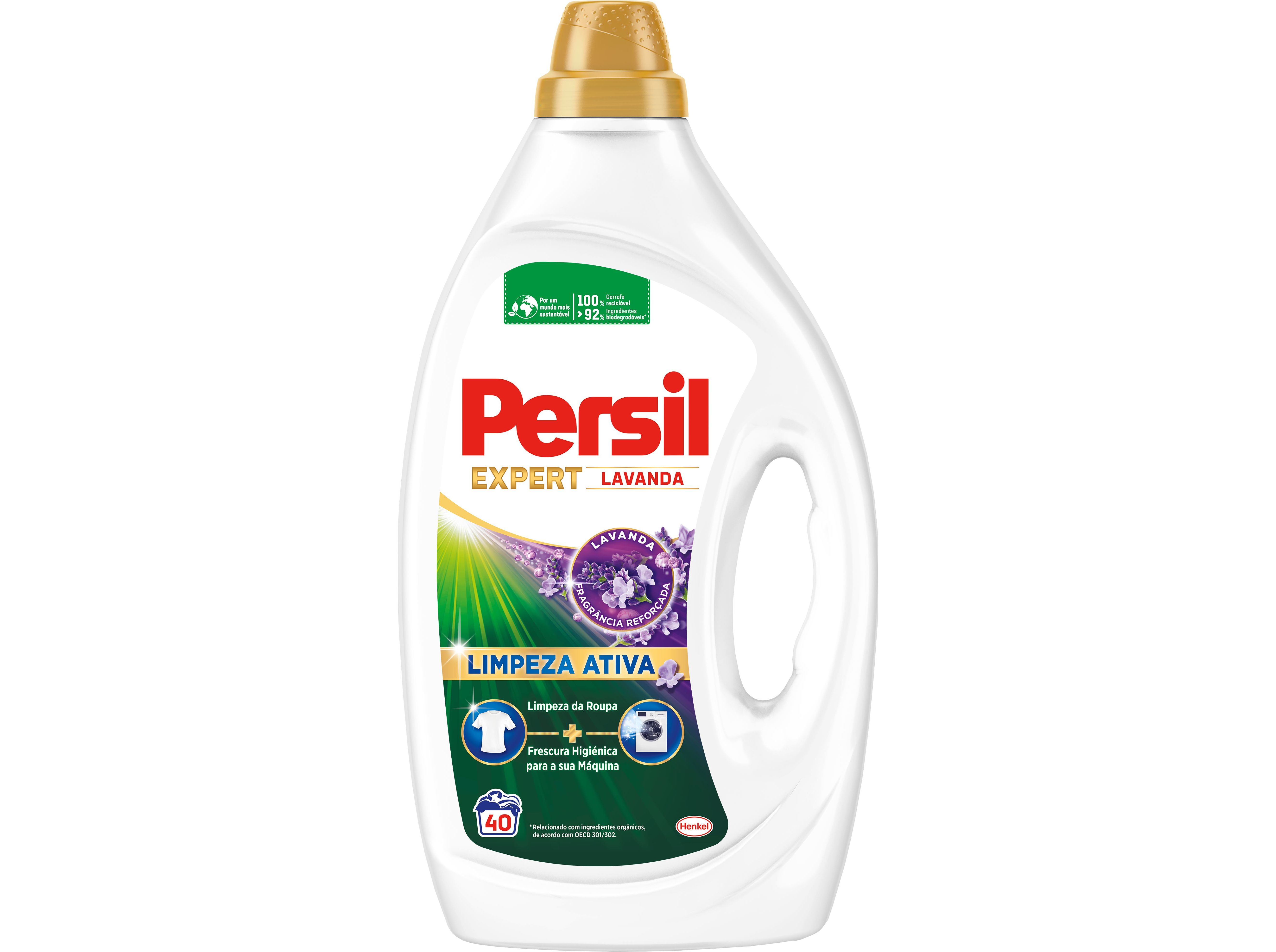 DETERGENTE ROUPA MÁQUINA LIQUÍDO PERSIL EXPERT LAVANDA 40D