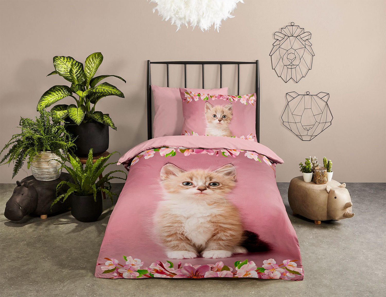 Bettwäsche mit süssem Katzenbaby