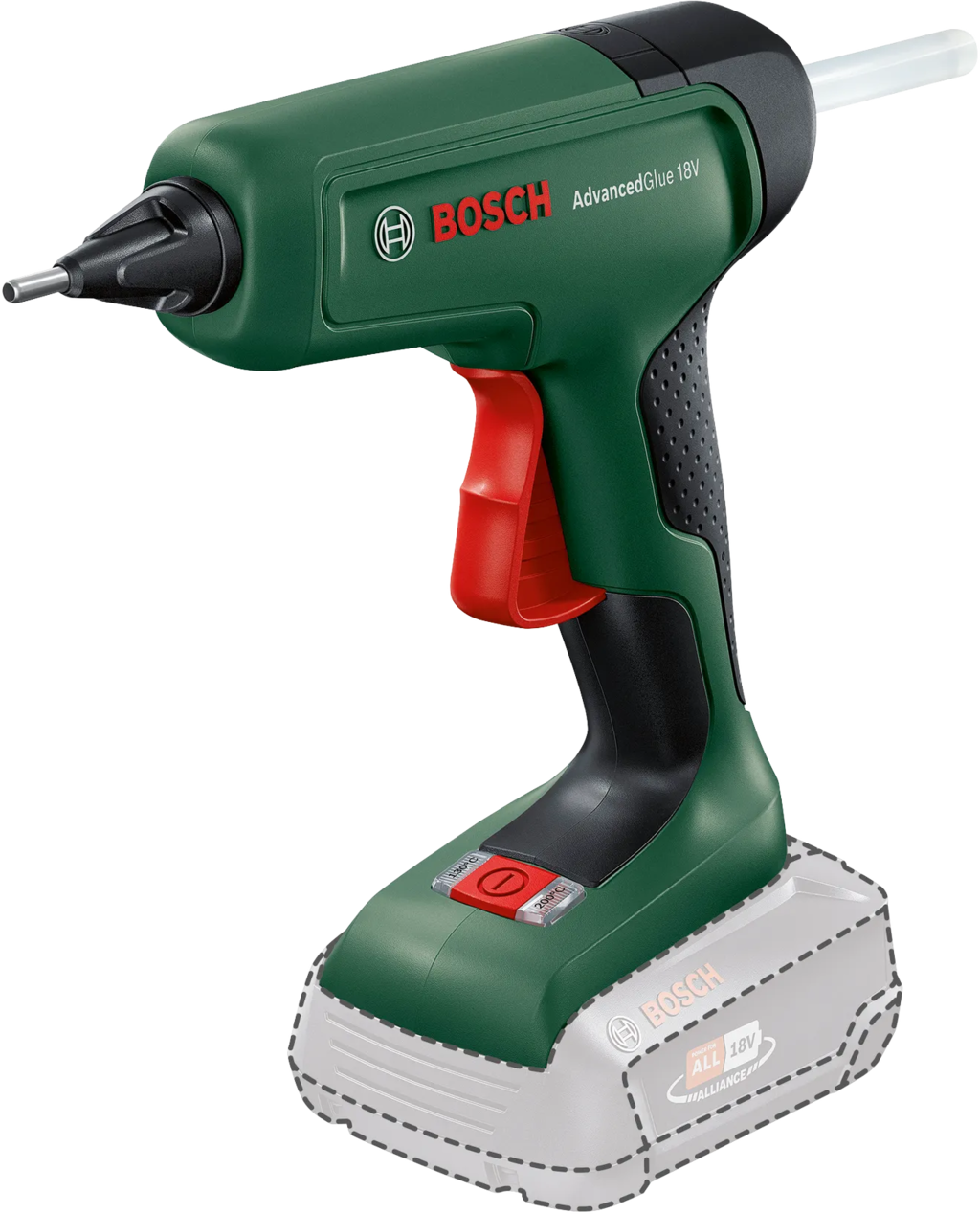 Bosch Home & Garden  AdvancedGlue 18V    Leistungsstarke Akku-Klebepistole für starke Klebeverbindungen