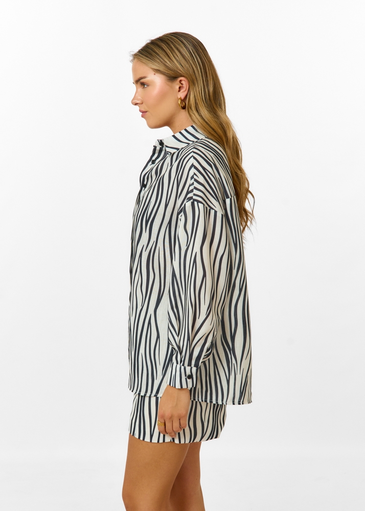 Zebra blouse wit
