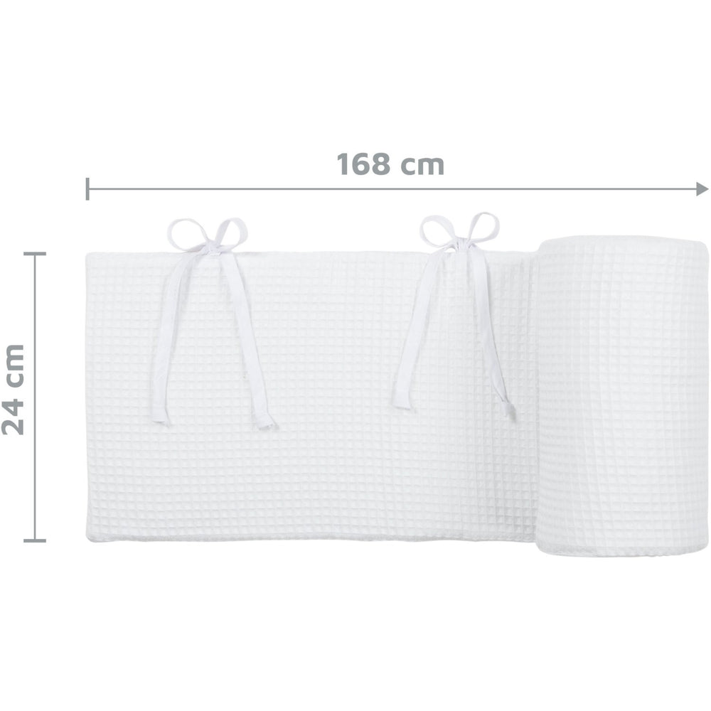 Køb babybay® White Sengerand Waffle Piqué Honeycomb