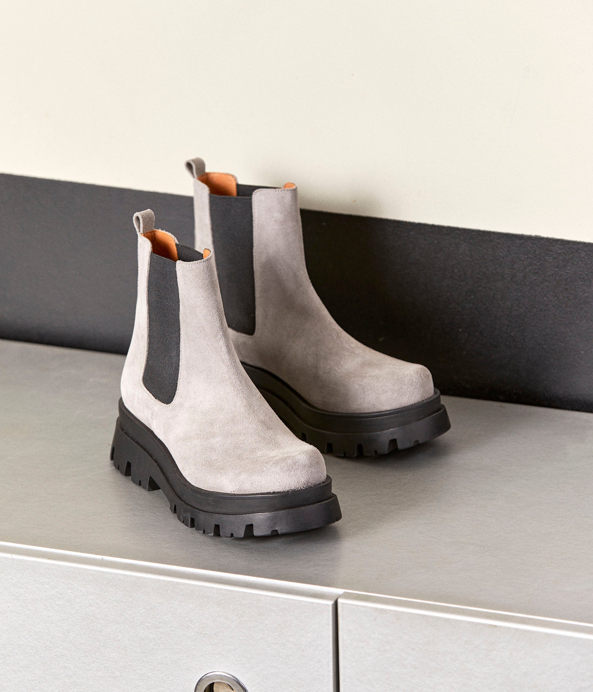 Chelsea boots taupe Lia