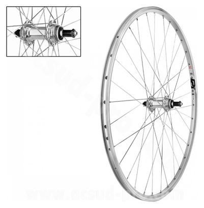 Roue arriere 700c a visser a blocage argent