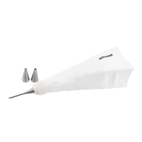 Poche à douille professionnelle réutilisable et 3 douilles inox Pâtiss