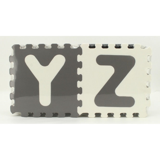 Besttoy - Soft Puzzlematte - Buchstaben A-Z - grau/weiß - 26 Teile