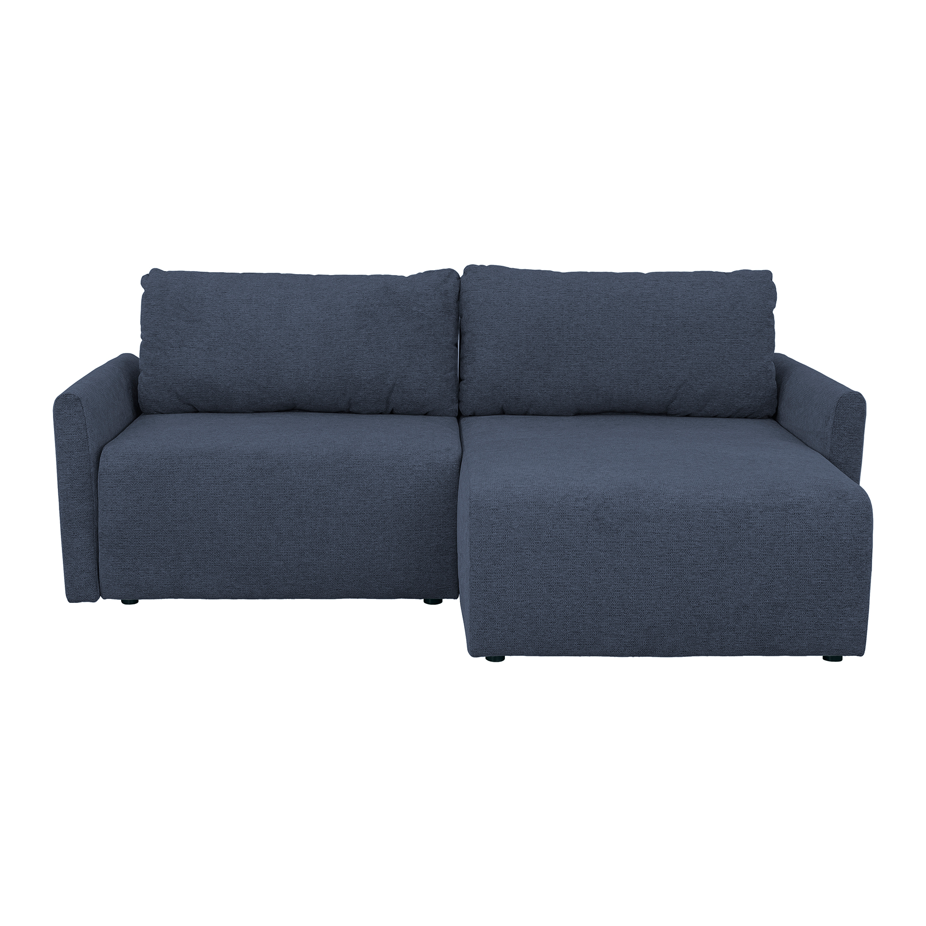 Ecksofa - navy - Liegefunktion und Staukasten - 228x146 cm