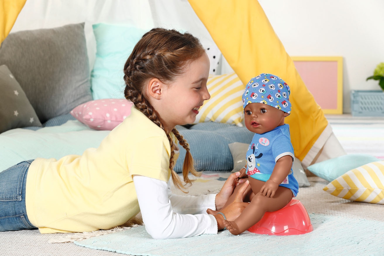 Baby Born Babypuppe »Magic Boy, Dolls of Colour, 43 cm« mit lebensechten Funktionen