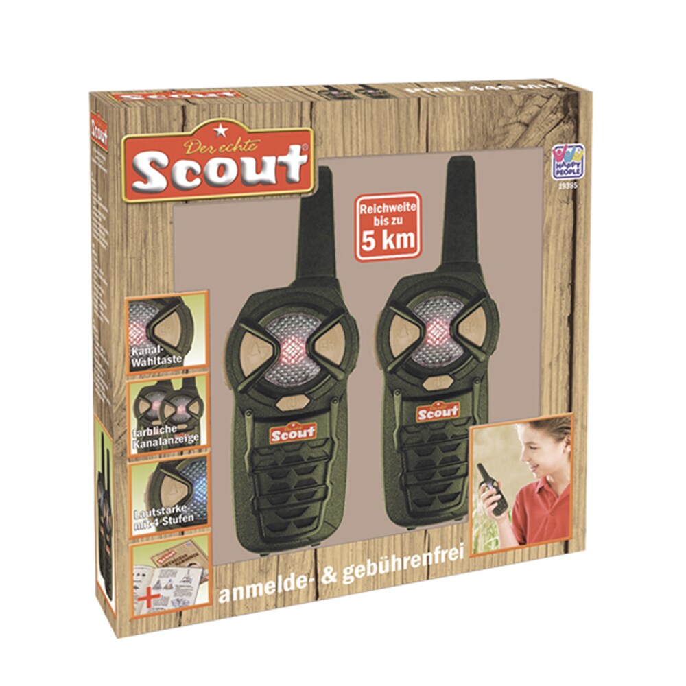 SCOUT Kinder Handfunkgeräte PMR 446 MHZ -Walkie Talkie Set - 2 x Funkgerät 5 km!