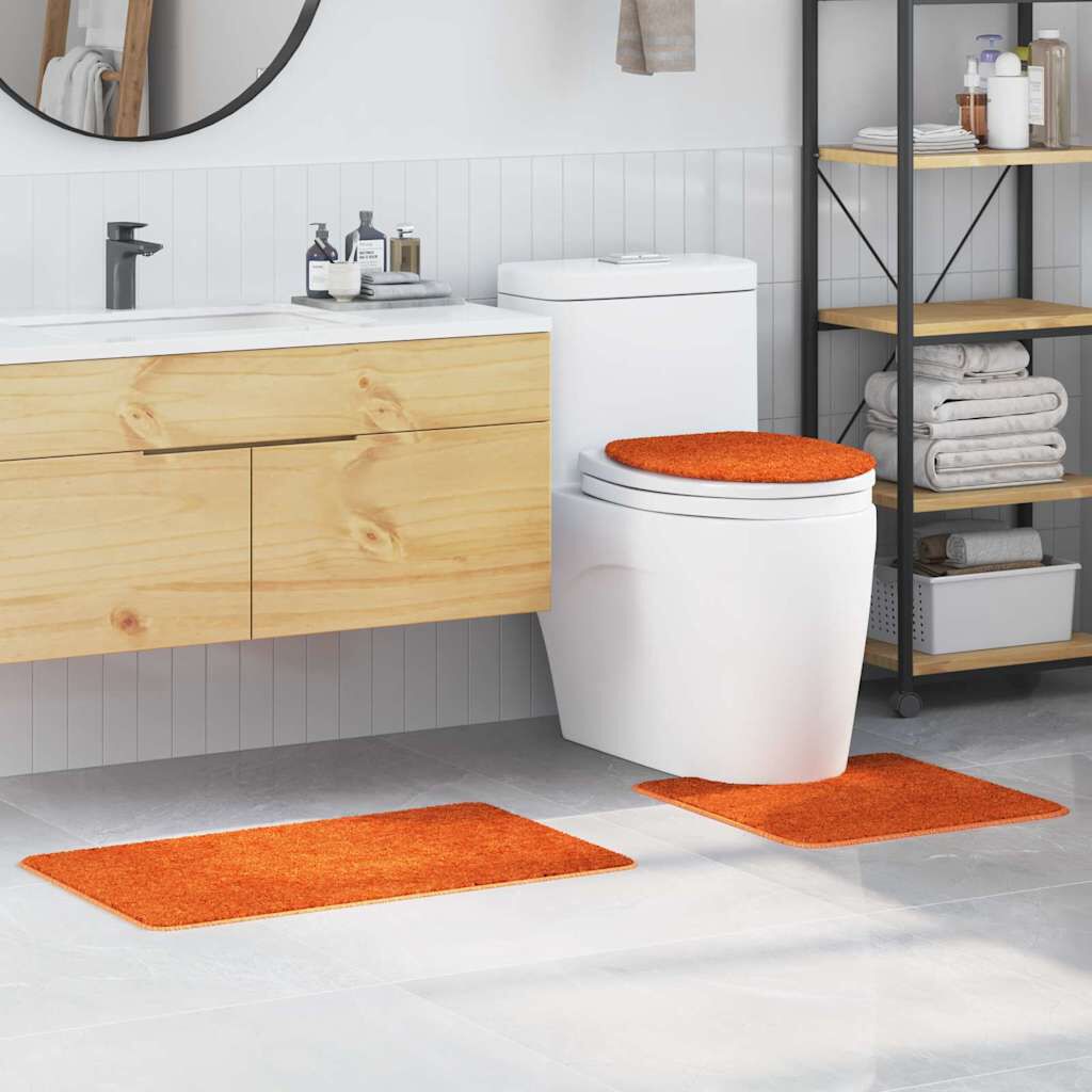 vidaXL Antislip badmattenset 3-delig oranje