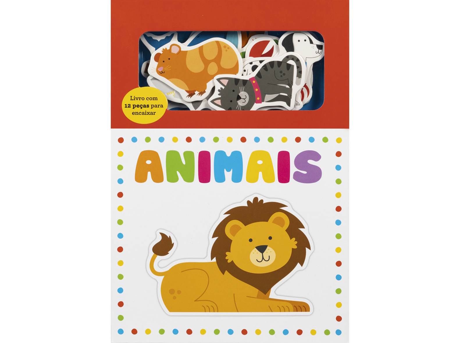 LIVRO ANIMAIS - LIVRO COM 12 PEÇAS PARA ENCAIXAR