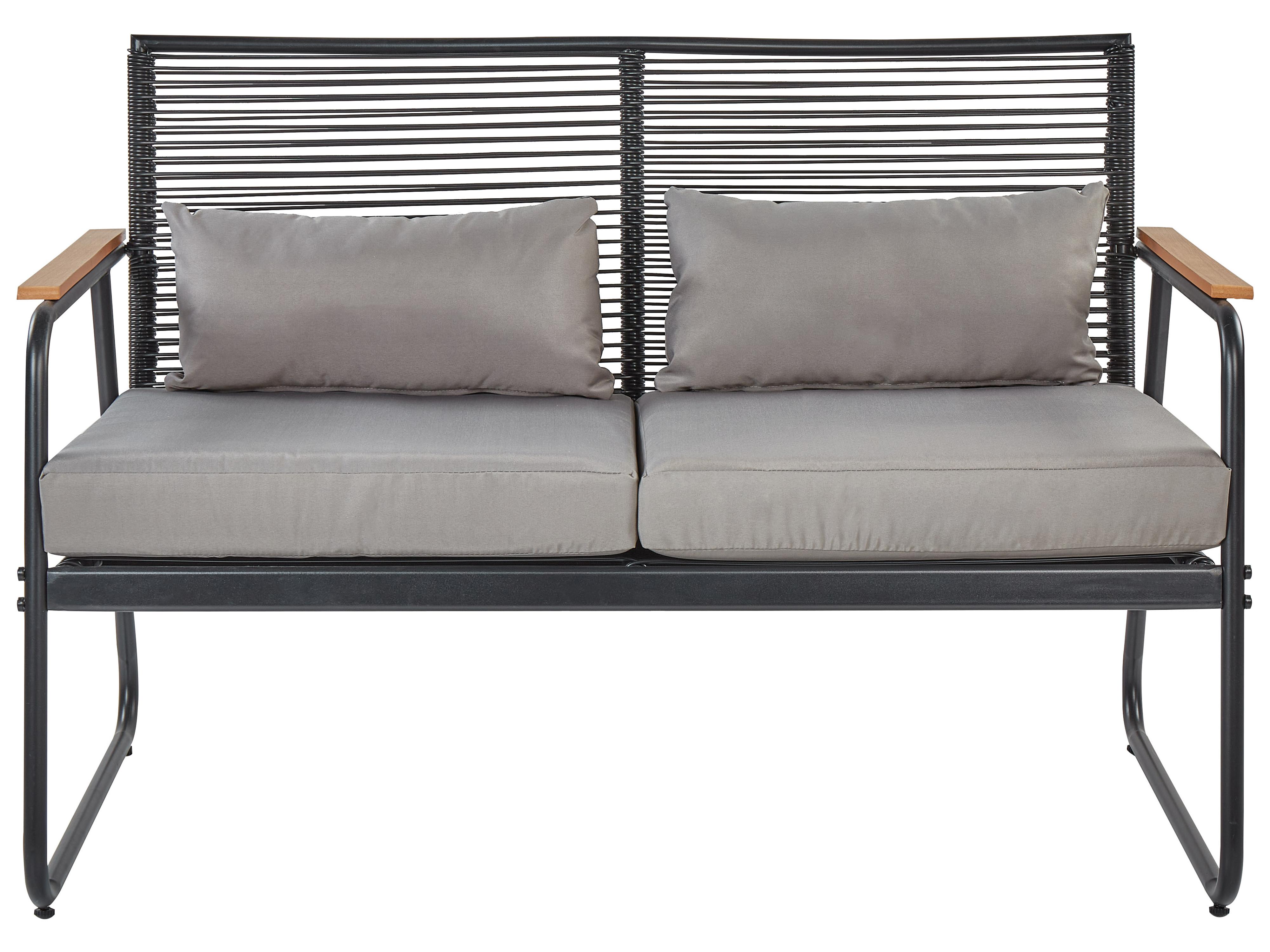 Loungeset met tafel 4-zits POMONTE Metaal Zwart