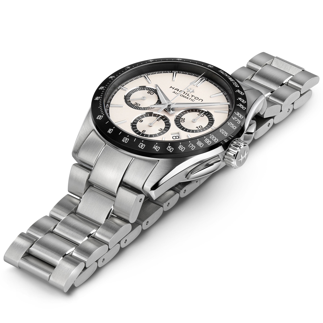 Hamilton Jazzmaster Performer Auto Chrono Weiss 42mm