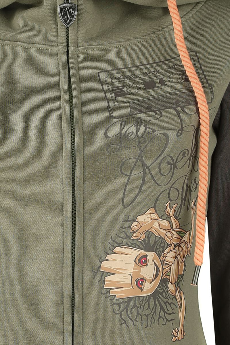 Groot - Let's rock this | Les Gardiens De La Galaxie Sweat-shirt zippé à capuche