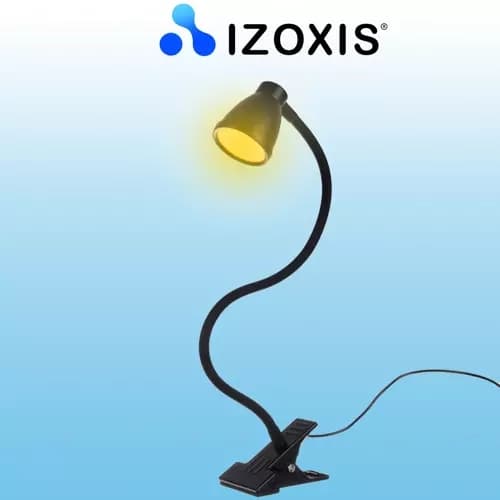 Skrivebordslampe med klips - svart Izoxis 19454